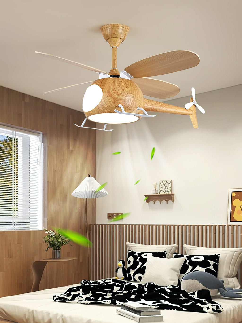 Modern Helicopter Blade Ceiling Fan Light