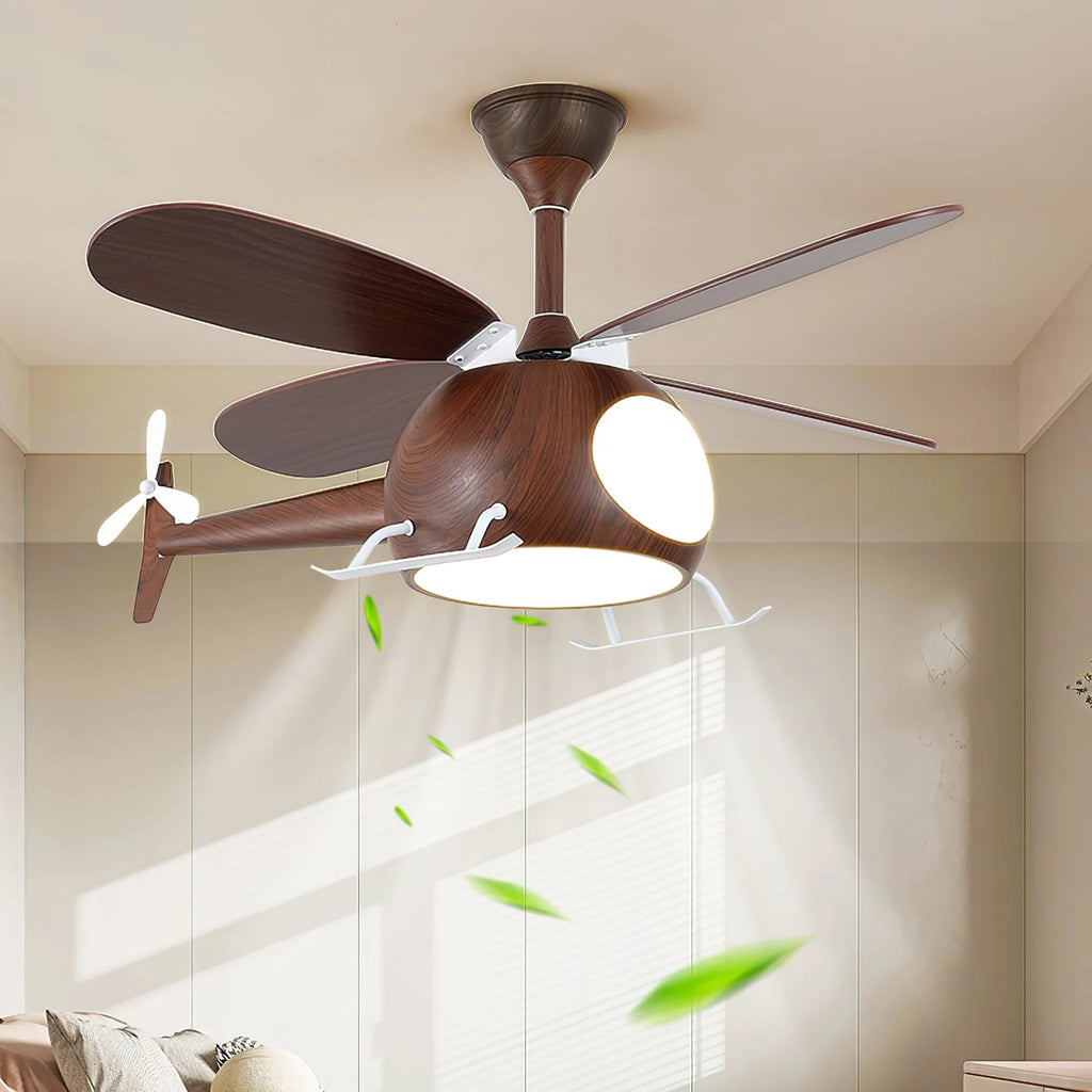 Modern Helicopter Blade Ceiling Fan Light