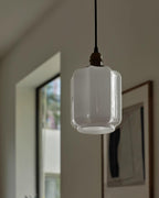 Henry White Glass & Brass Pendant Light