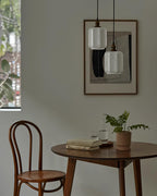 Henry White Glass & Brass Pendant Light
