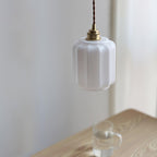 Henry White Glass & Brass Pendant Light