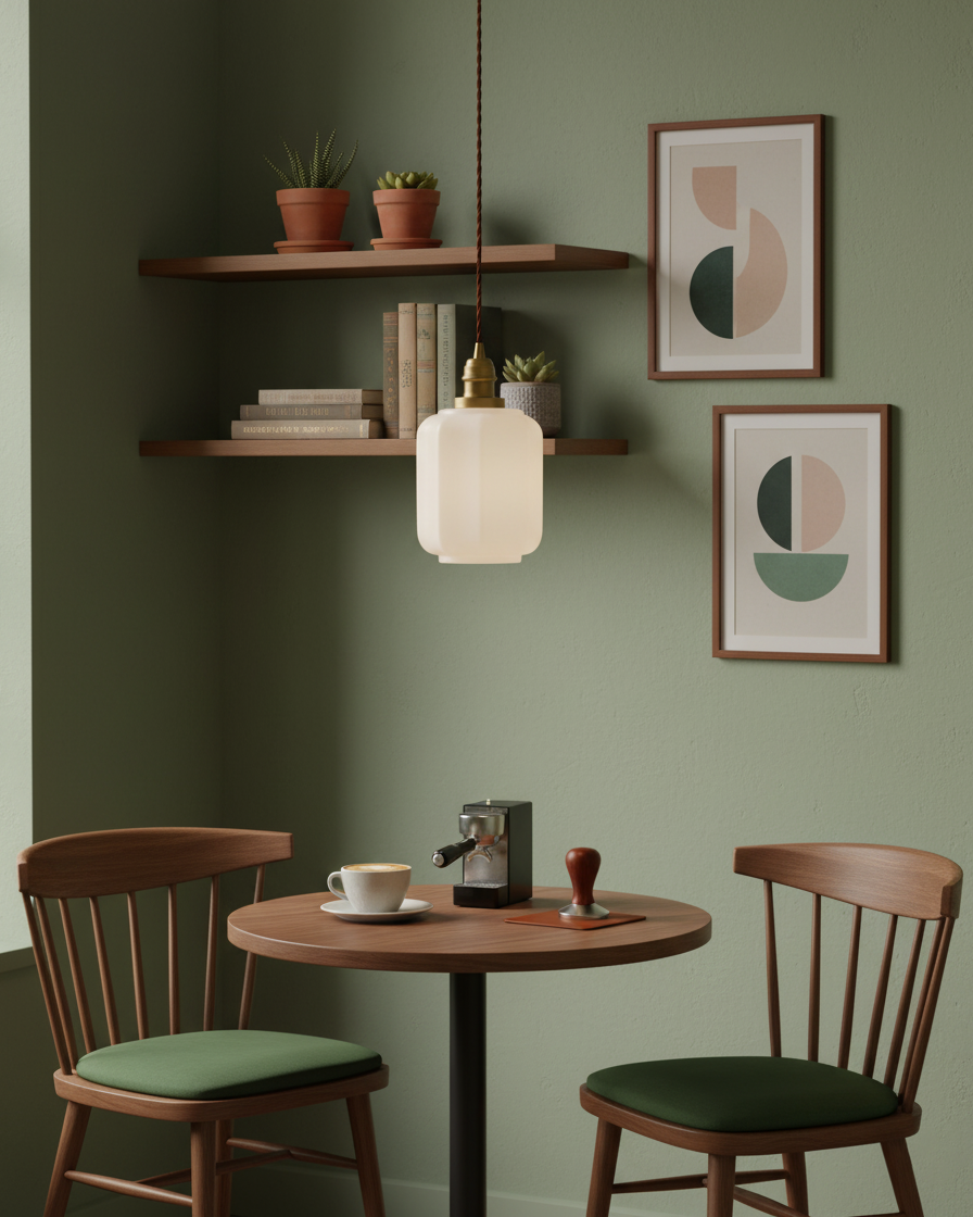 Henry White Glass & Brass Pendant Light