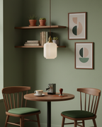 Henry White Glass & Brass Pendant Light