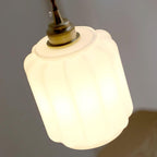 Henry White Glass & Brass Pendant Light