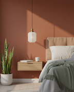 Henry White Glass & Brass Pendant Light