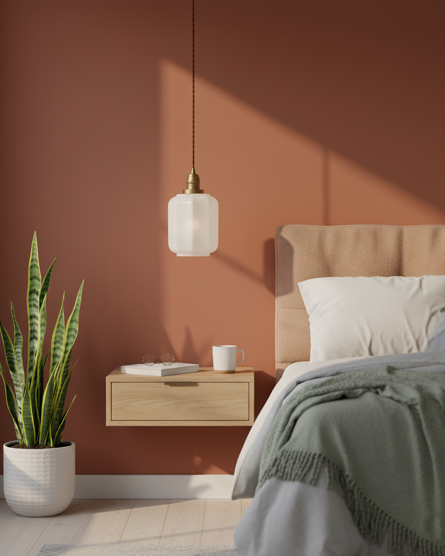 Henry White Glass & Brass Pendant Light