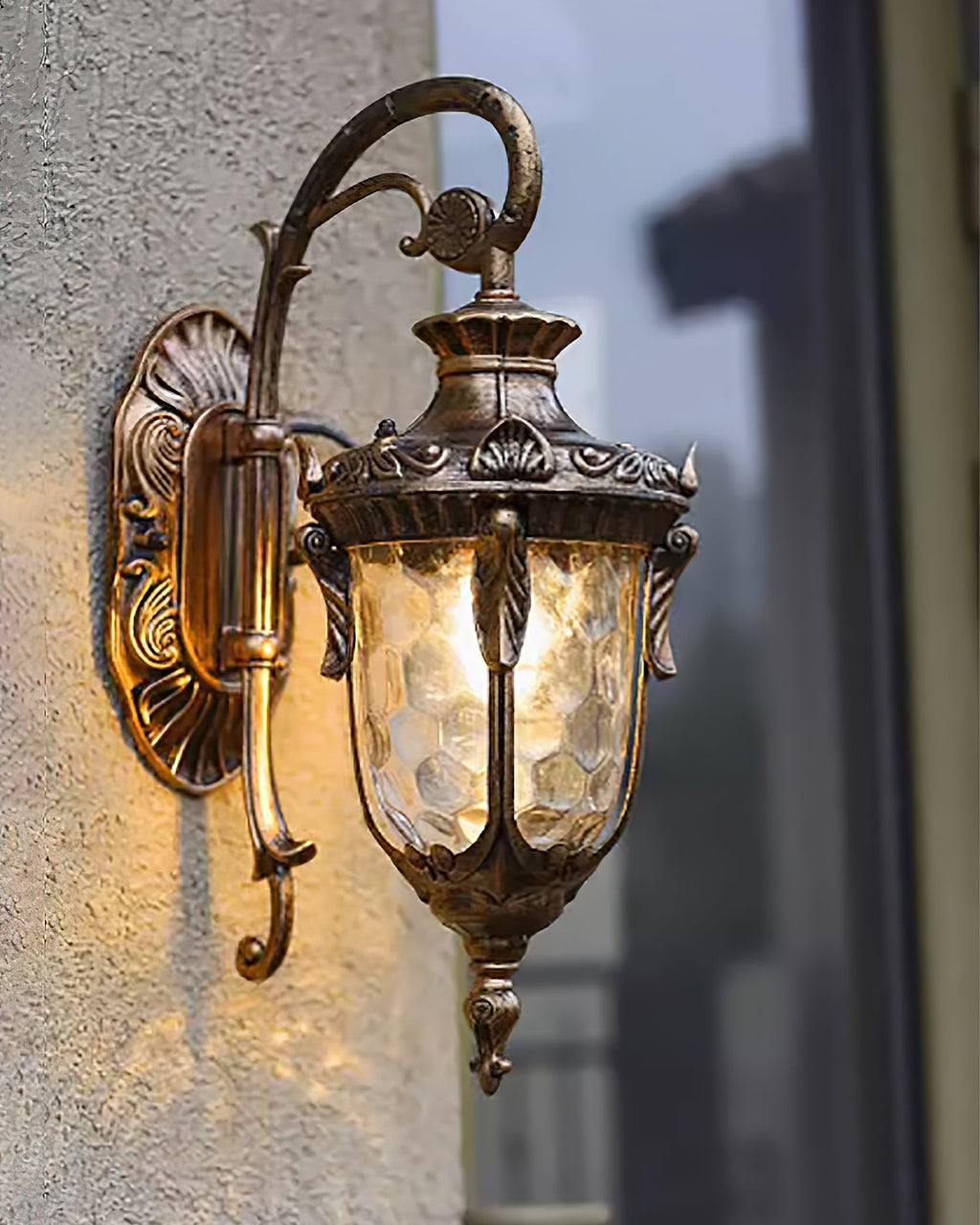 Heritage Corrugated Glass Wall Light