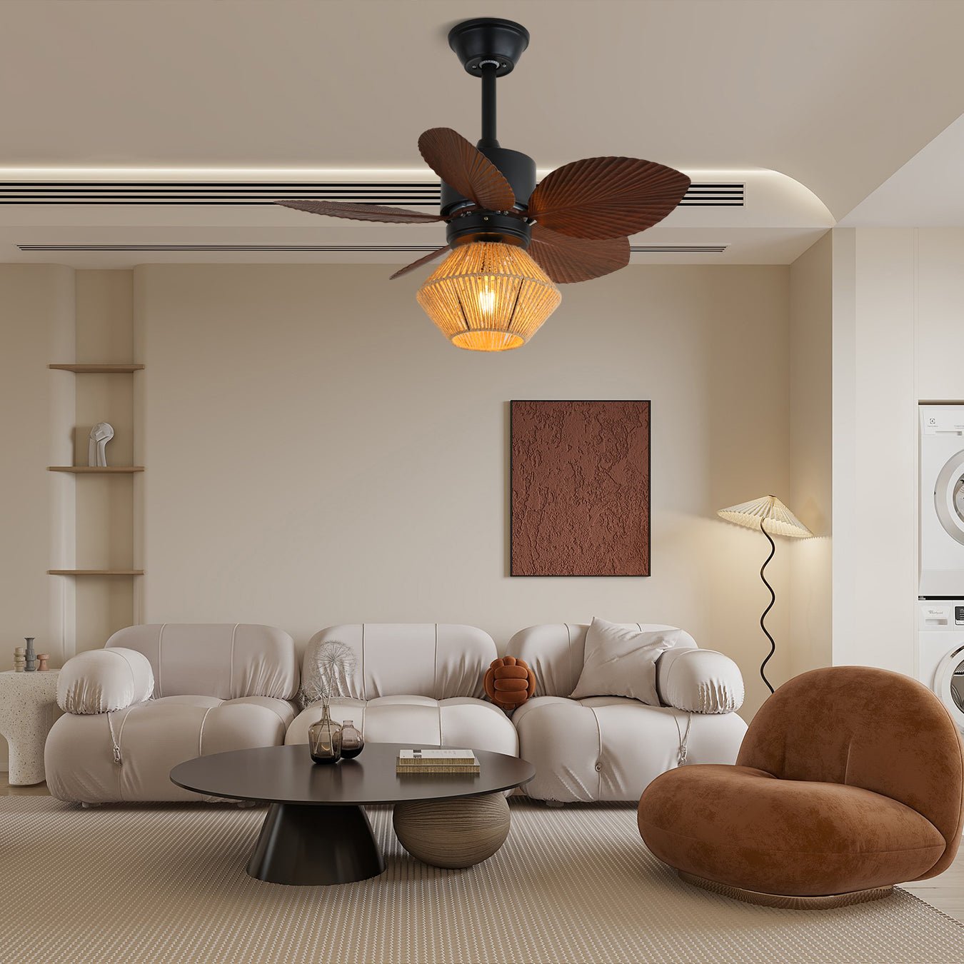 Isla Tropical Leaf Blade Ceiling Light