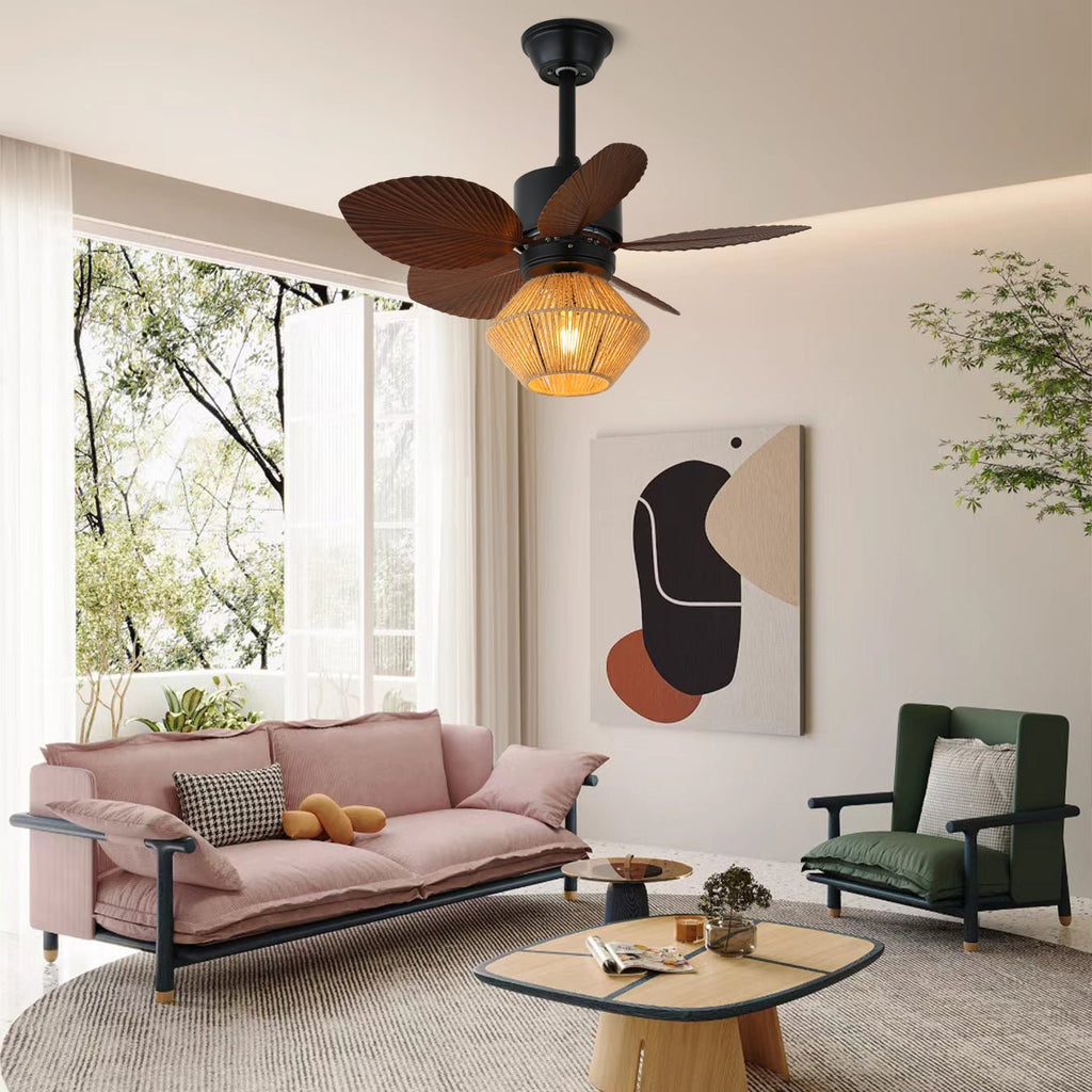Isla Tropical Leaf Blade Ceiling Light