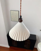 Ceramic Pleated Pendant Light