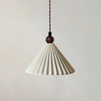 Ceramic Pleated Pendant Light