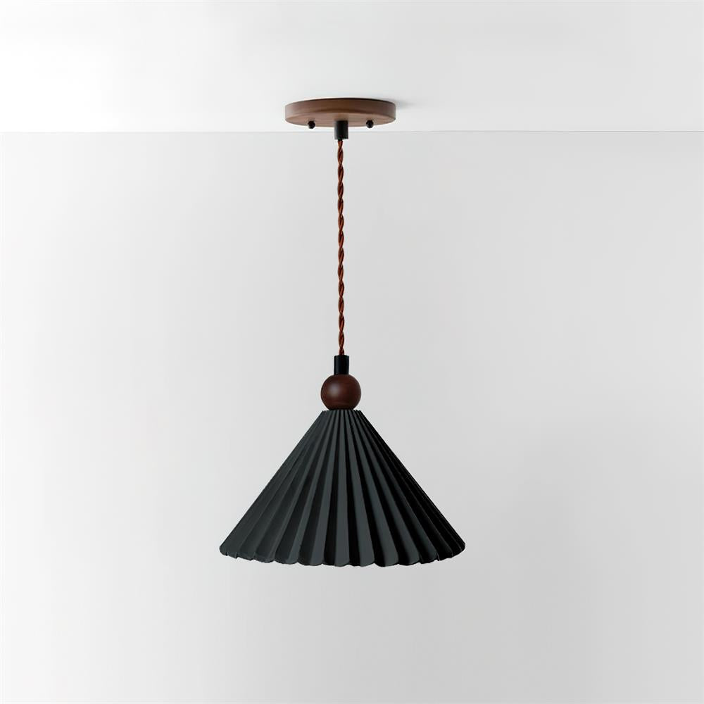Ceramic Pleated Pendant Light