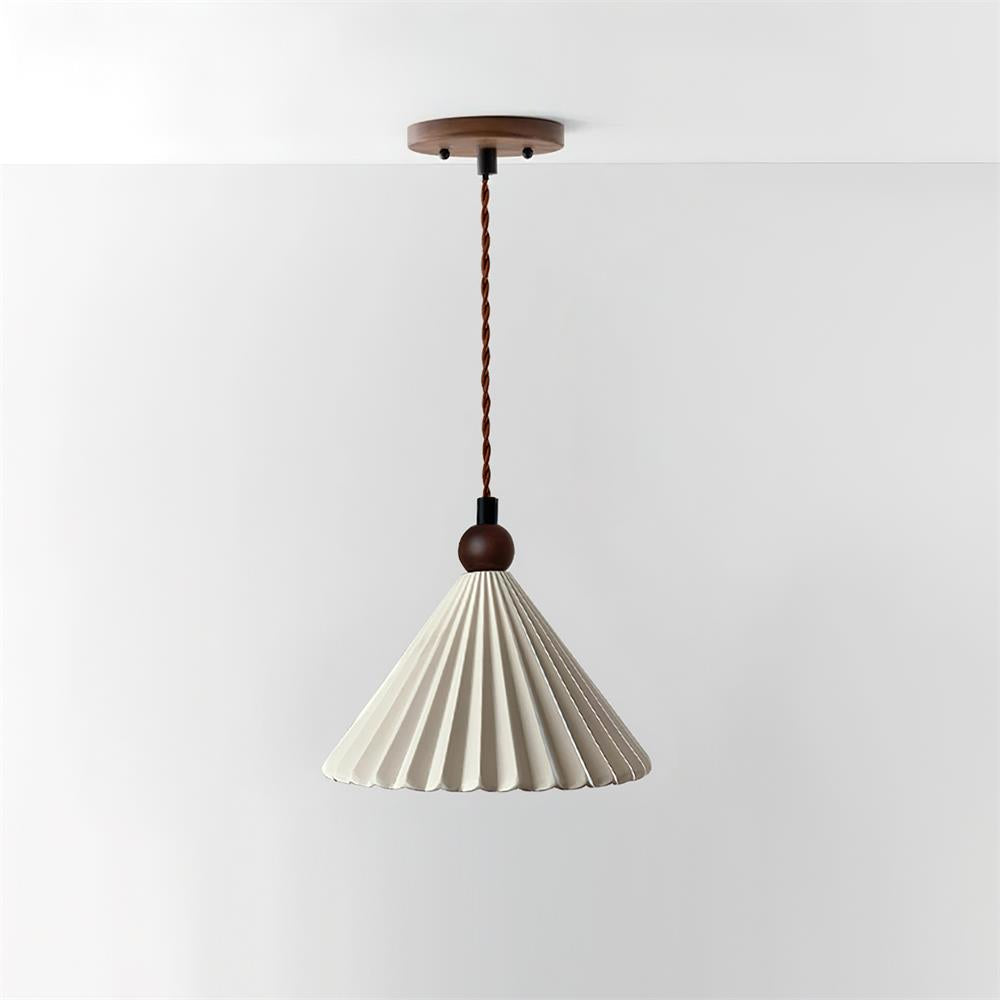Ceramic Pleated Pendant Light