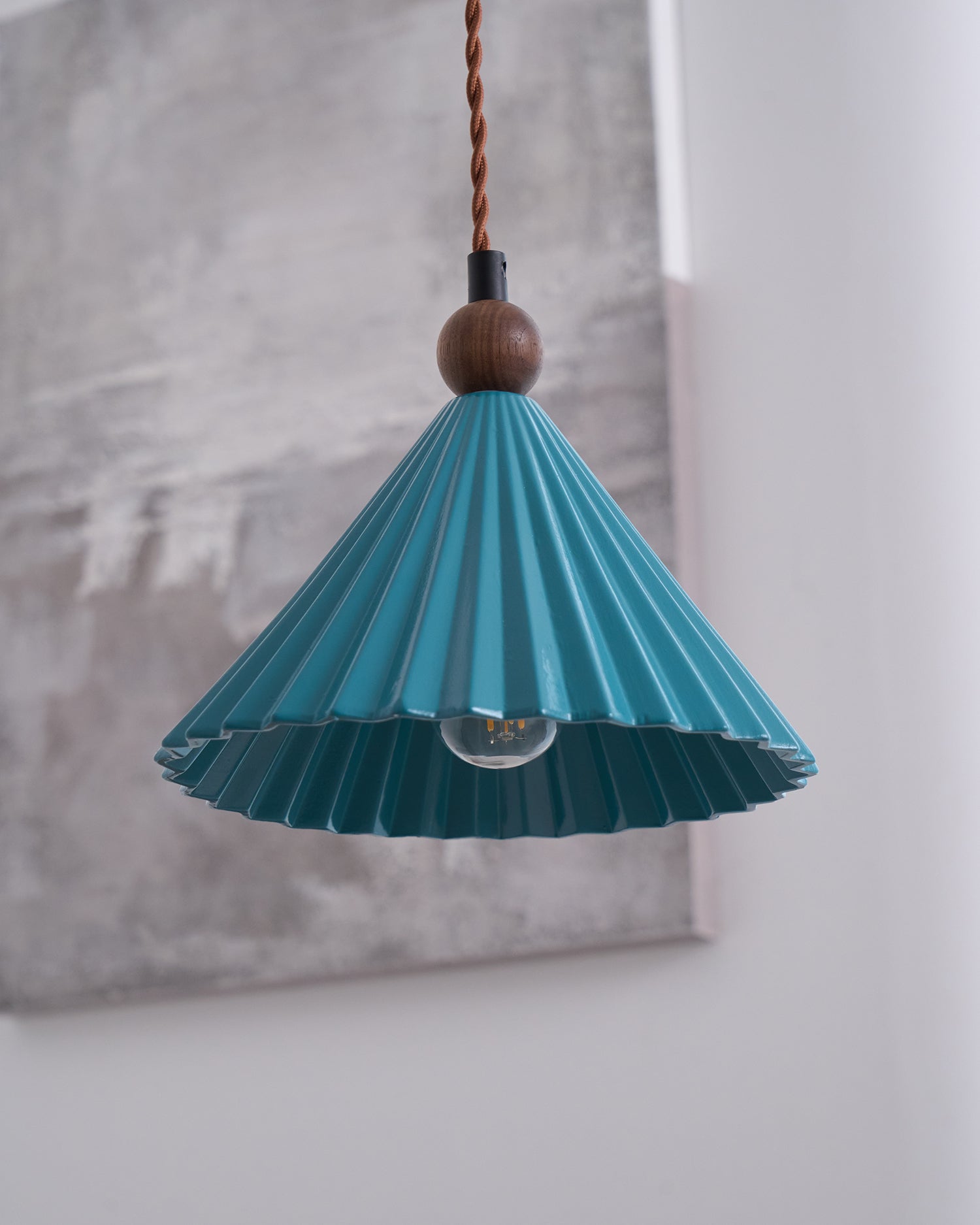Ceramic Pleated Pendant Light