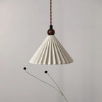 Ceramic Pleated Pendant Light