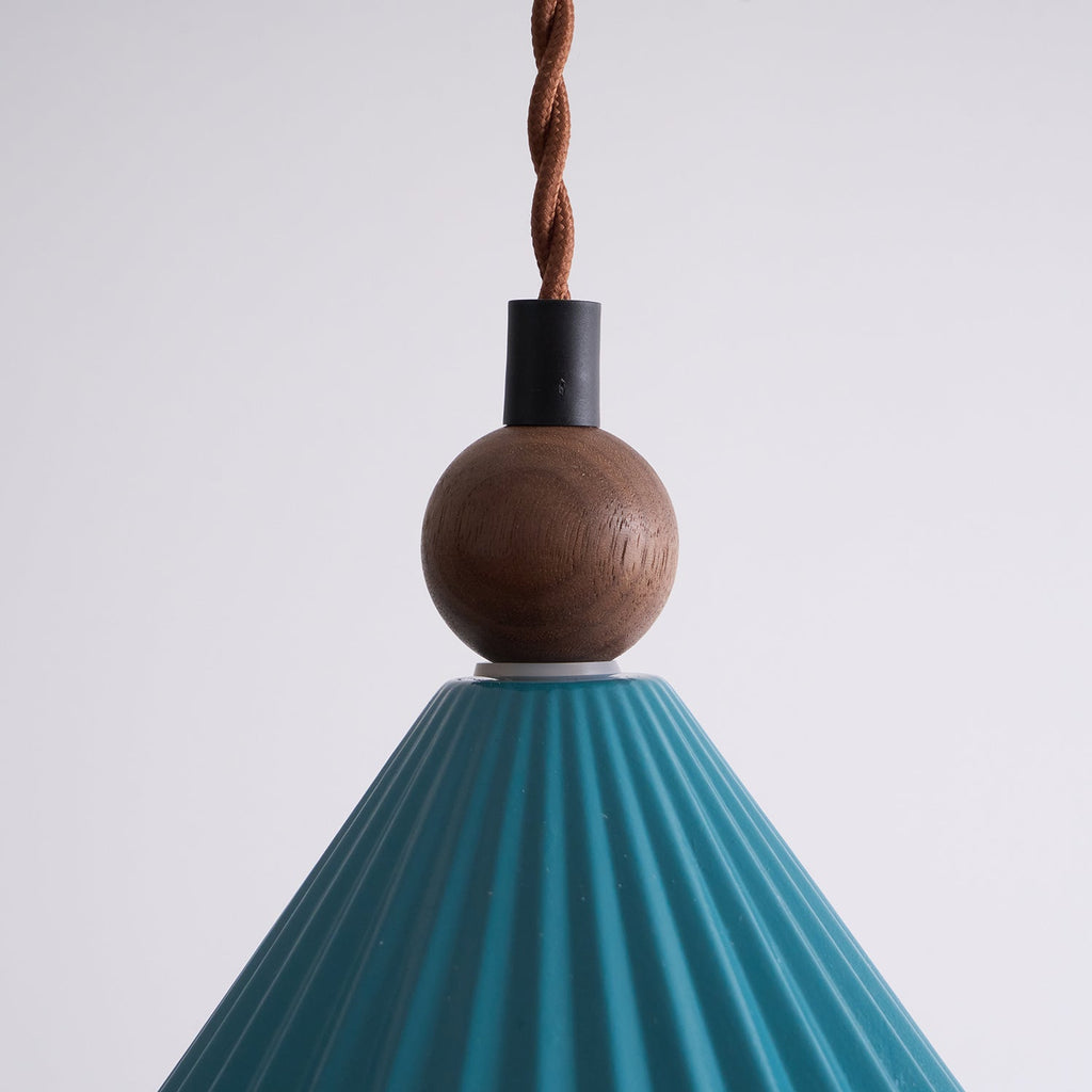 Ceramic Pleated Pendant Light