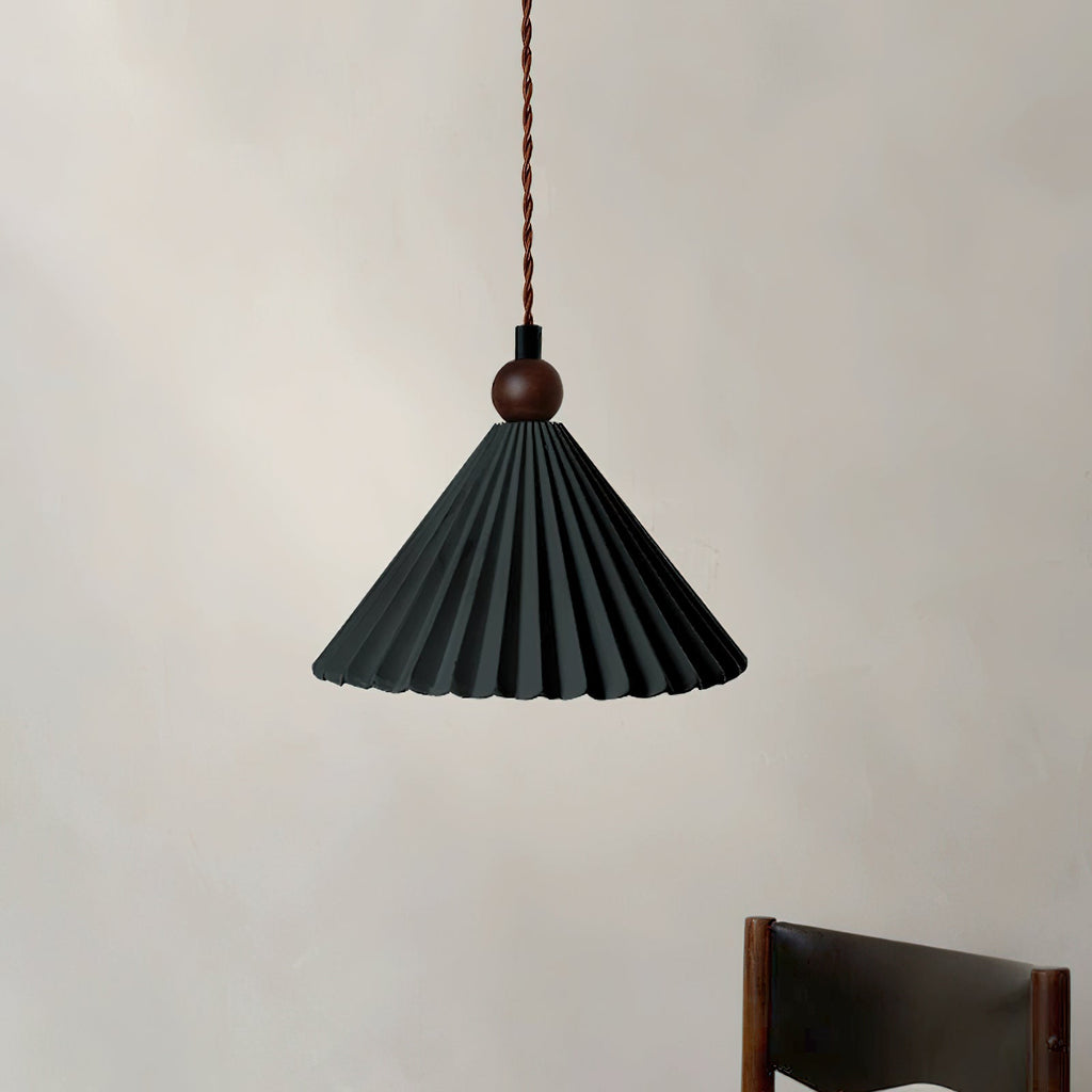 Ceramic Pleated Pendant Light