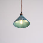 Ceramic Pleated Pendant Light