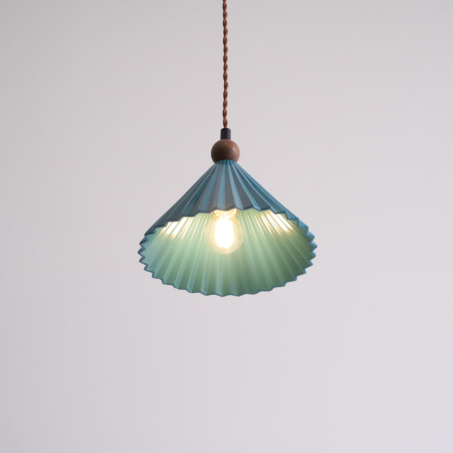 Ceramic Pleated Pendant Light