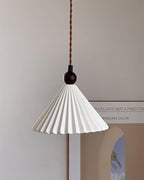 Ceramic Pleated Pendant Light