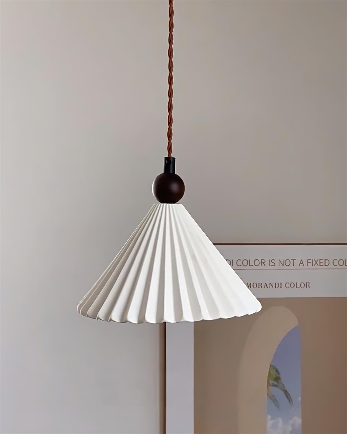 Ceramic Pleated Pendant Light