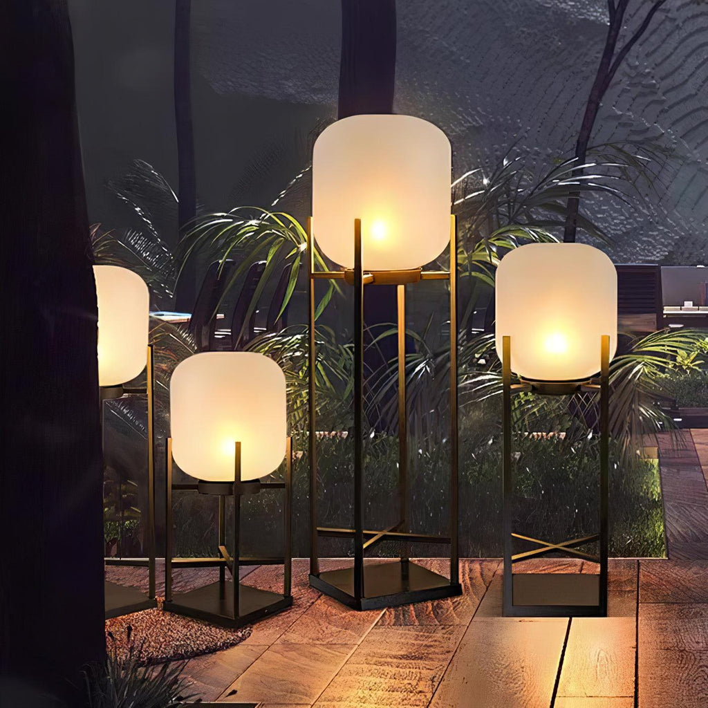 Ember Cylindrical Garden Solar Outdoor Light