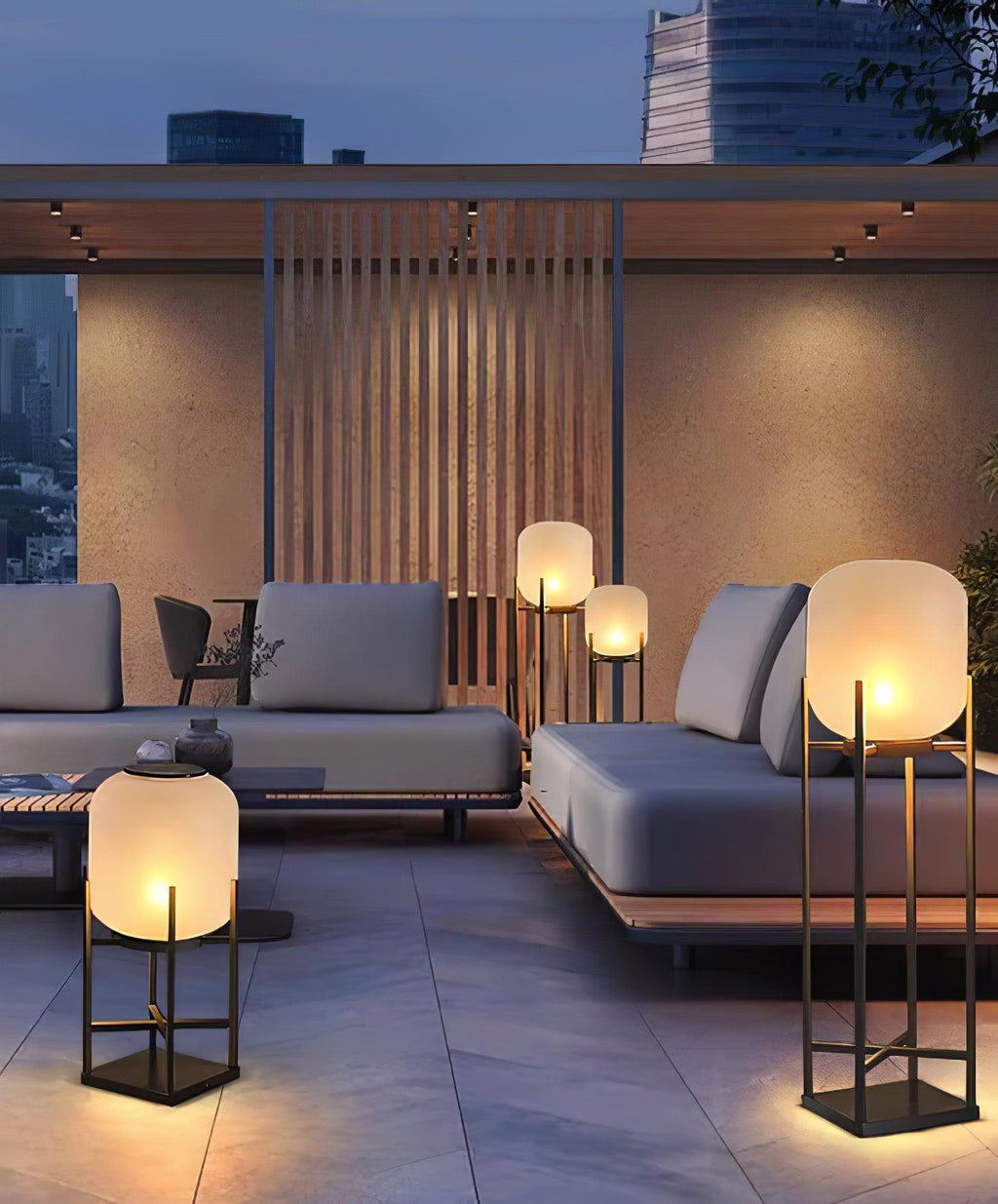 Ember Cylindrical Garden Solar Outdoor Light