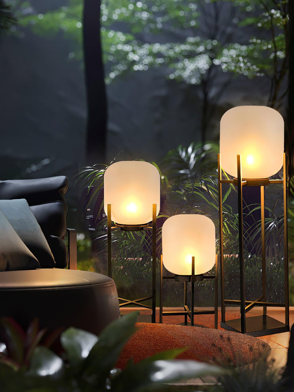 Ember Cylindrical Garden Solar Outdoor Light