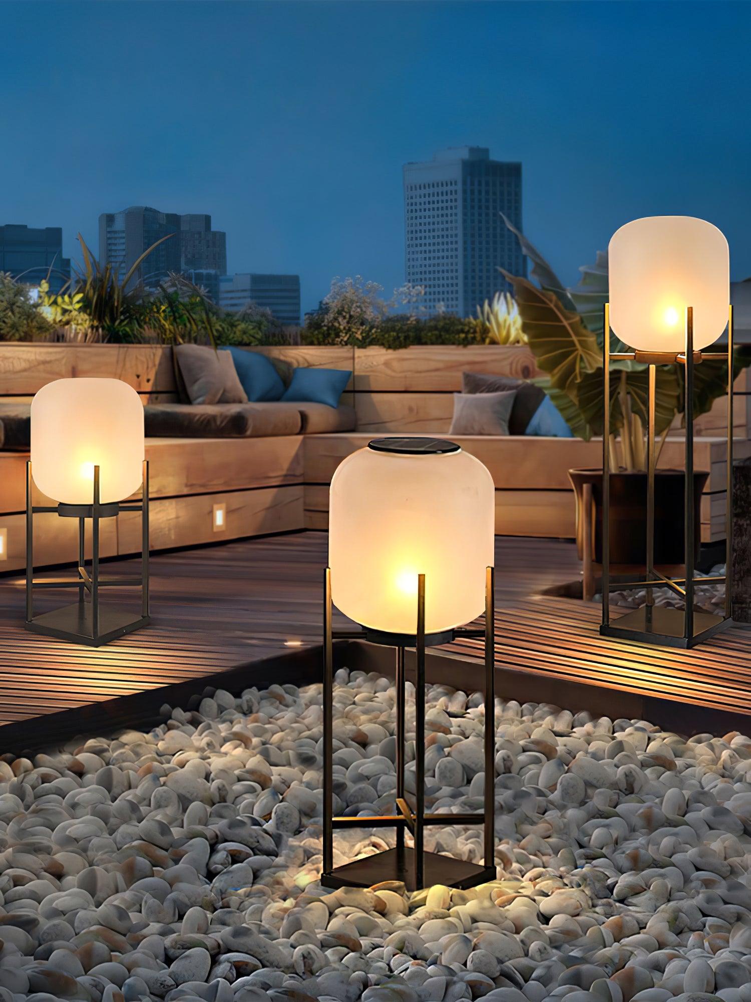 Ember Cylindrical Garden Solar Outdoor Light