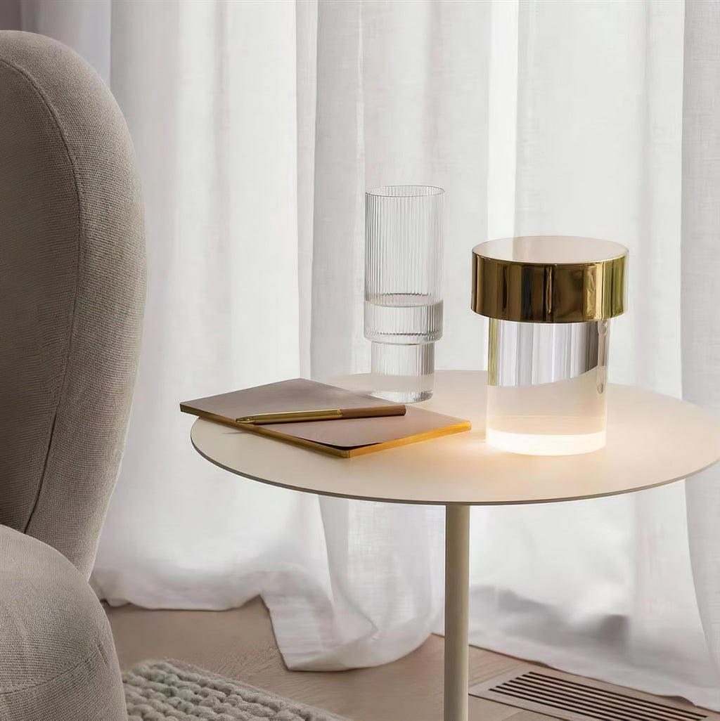 Vanta Glass Cylinder Table Lamp
