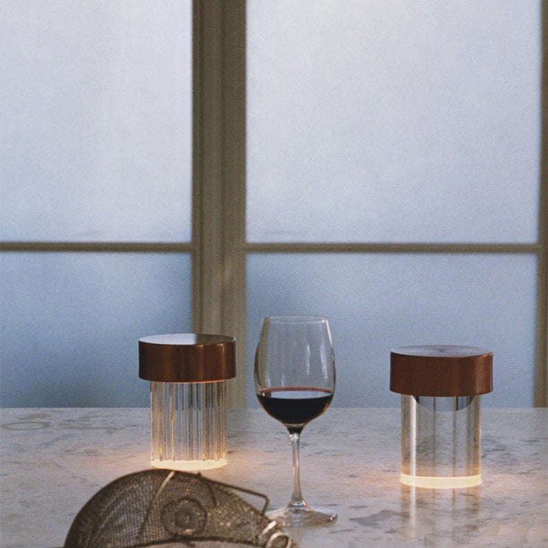 Vanta Glass Cylinder Table Lamp