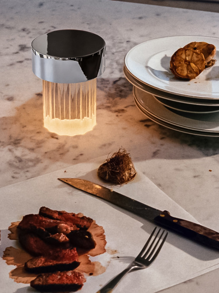 Vanta Glass Cylinder Table Lamp
