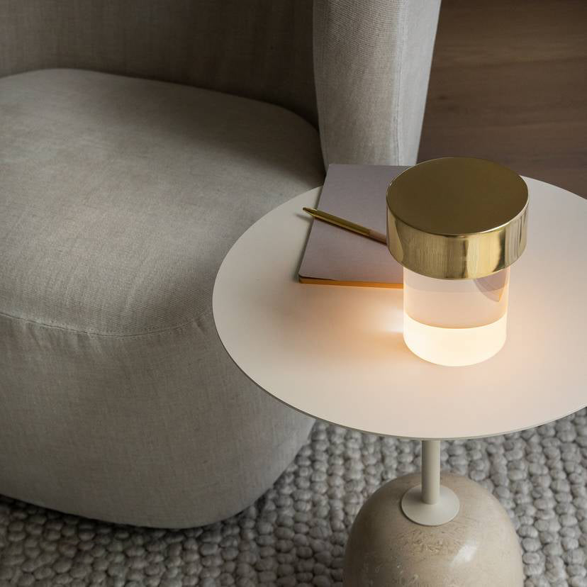 Vanta Glass Cylinder Table Lamp