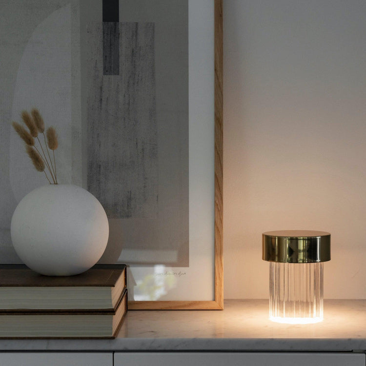 Vanta Glass Cylinder Table Lamp