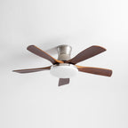 Designer Brass Wood Blade Fan Light Fixture