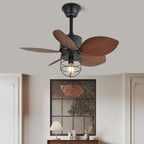 Loft Blade Designer Cage Ceiling Fan Light