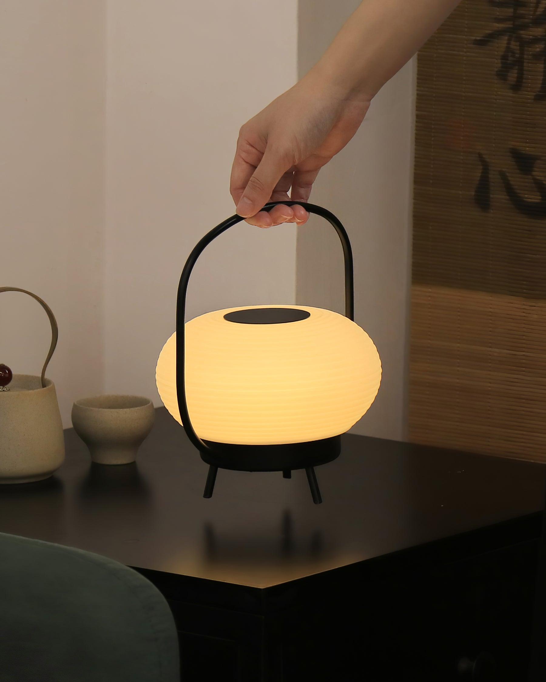Masker Sculpted Globe Table Light