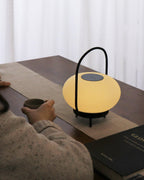 Masker Sculpted Globe Table Light