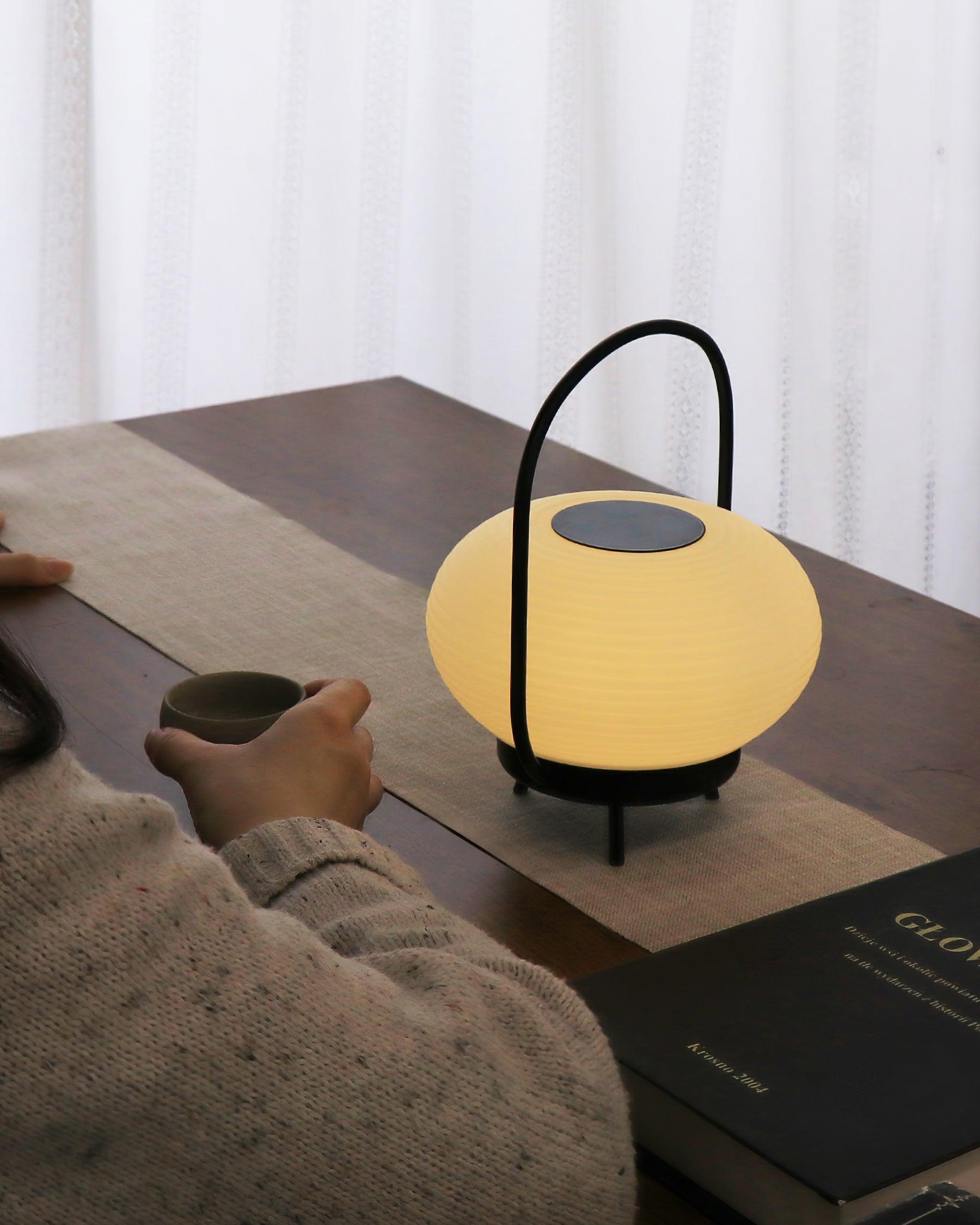 Masker Sculpted Globe Table Light