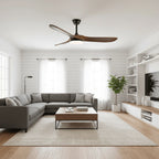 Maverick Sculpted Wood Blade Ceiling Fan Light