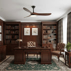 Maverick Sculpted Wood Blade Ceiling Fan Light