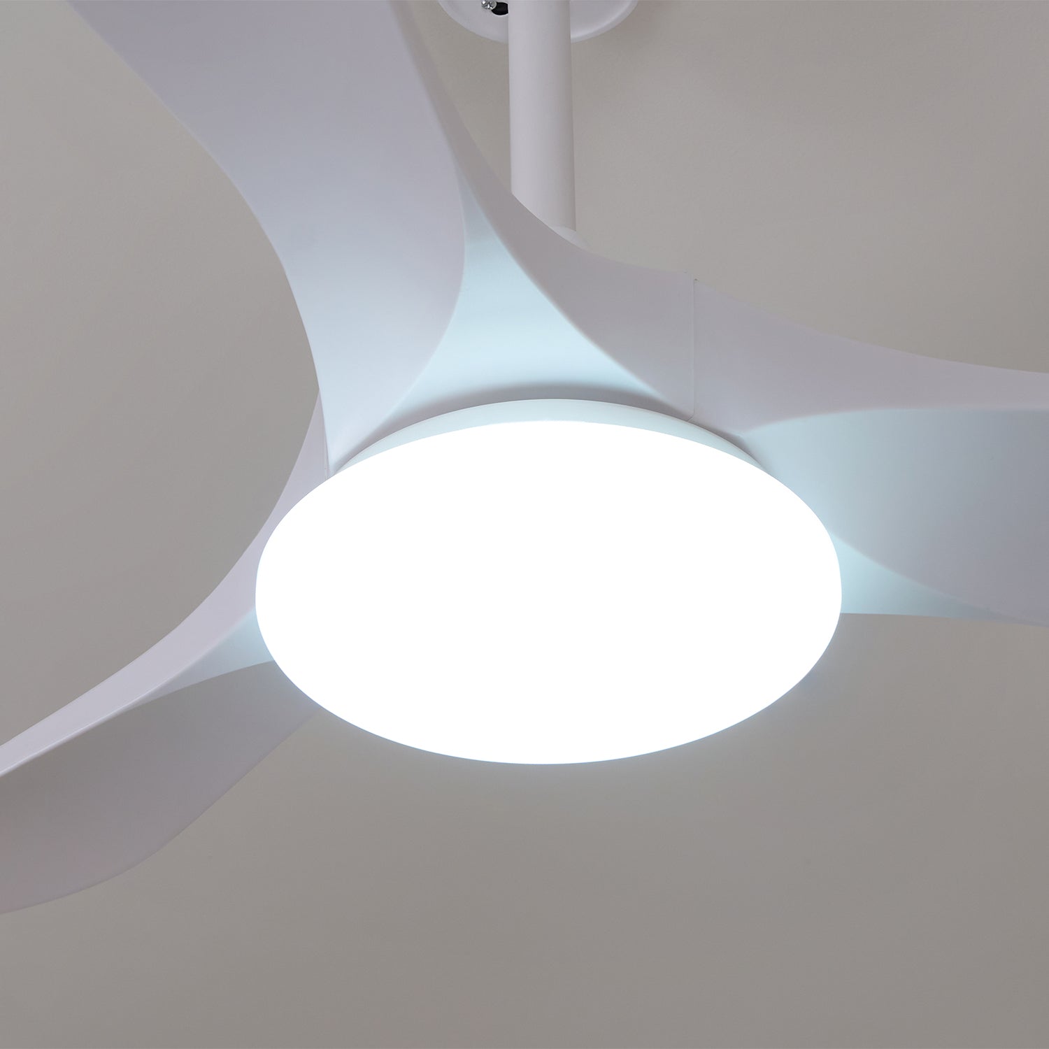 Maverick Sculpted Wood Blade Ceiling Fan Light