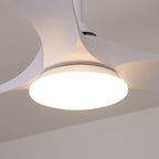 Maverick Sculpted Wood Blade Ceiling Fan Light