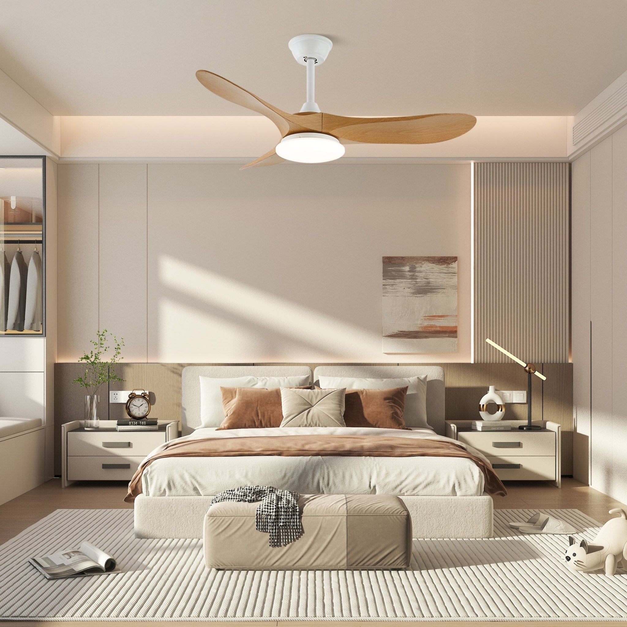 Artisan Woodgrain ABS Blade Fan Light