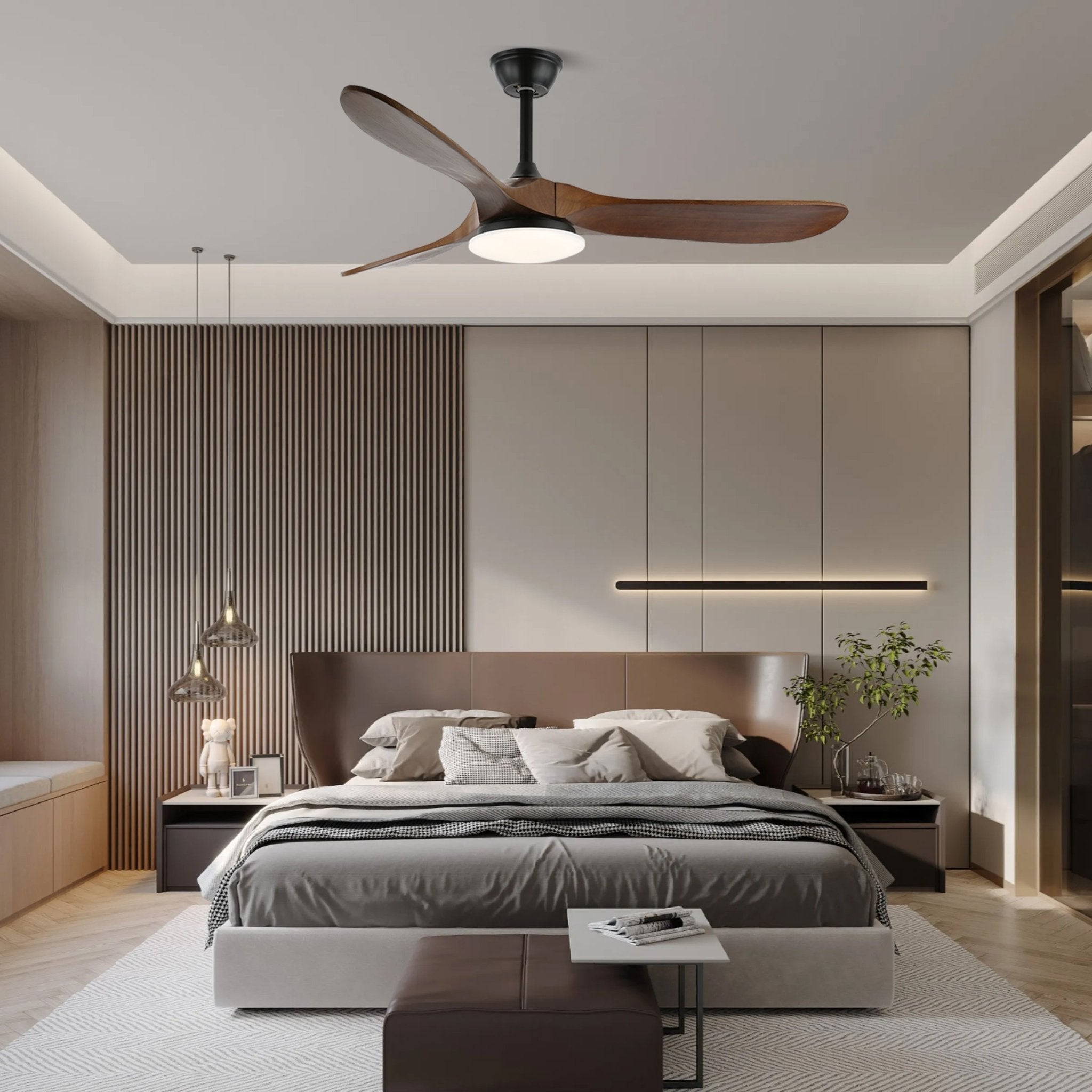 Artisan Woodgrain ABS Blade Fan Light