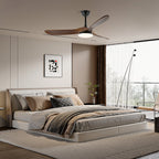 Maverick Sculpted Wood Blade Ceiling Fan Light
