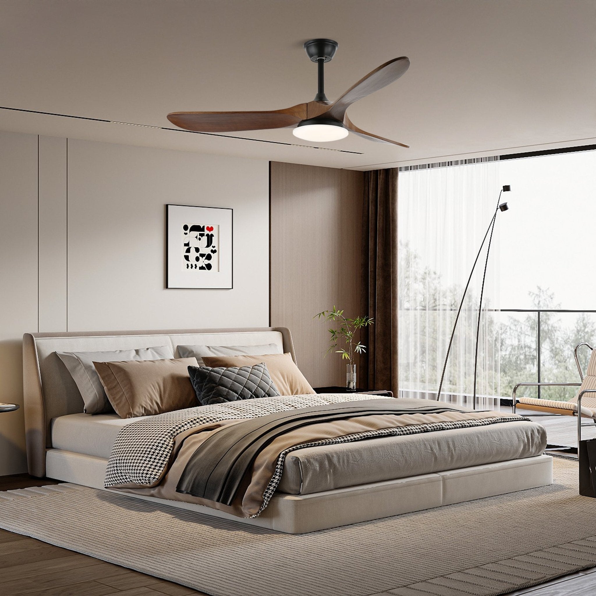 Artisan Woodgrain ABS Blade Fan Light