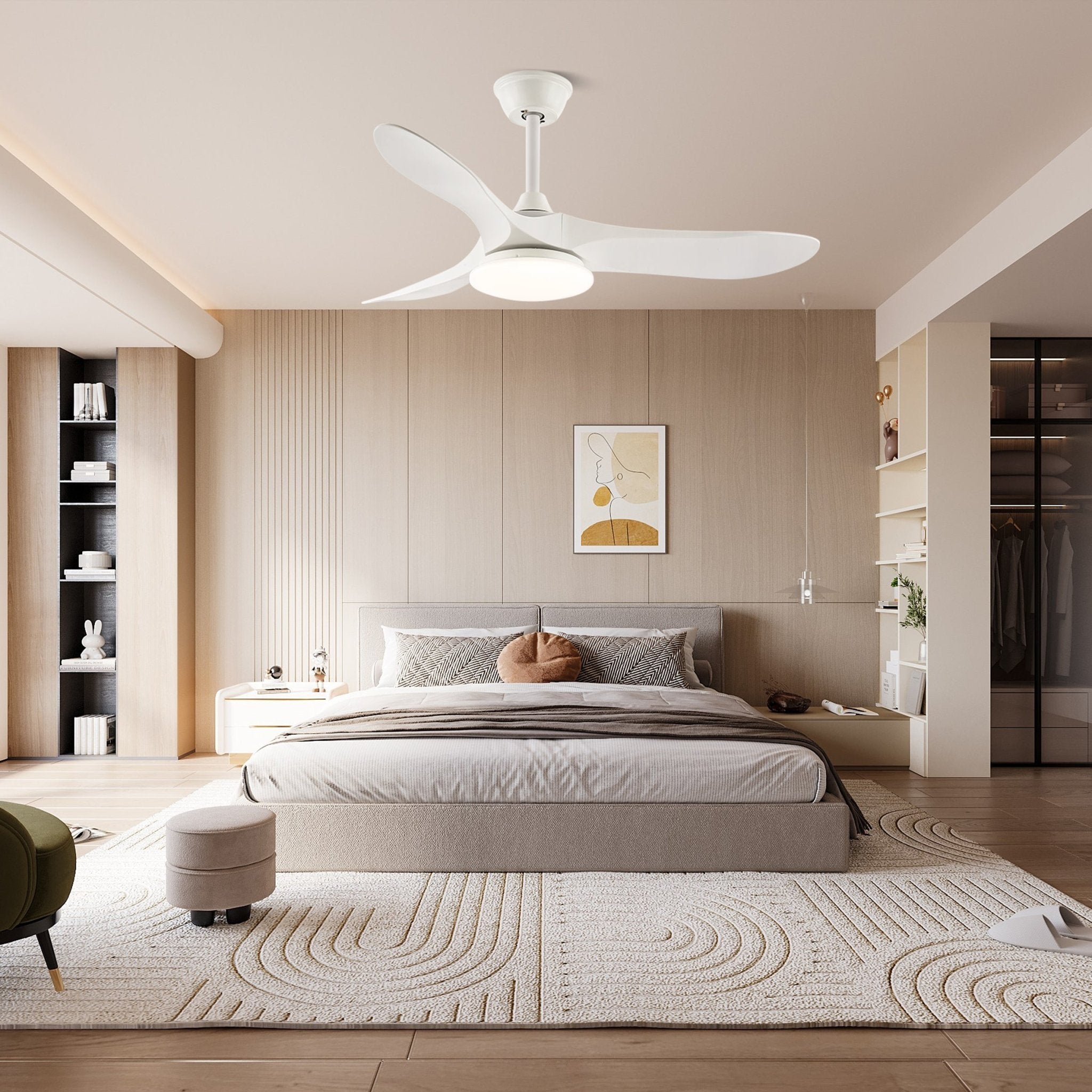 Artisan Woodgrain ABS Blade Fan Light