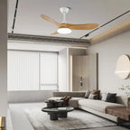 Maverick Sculpted Wood Blade Ceiling Fan Light