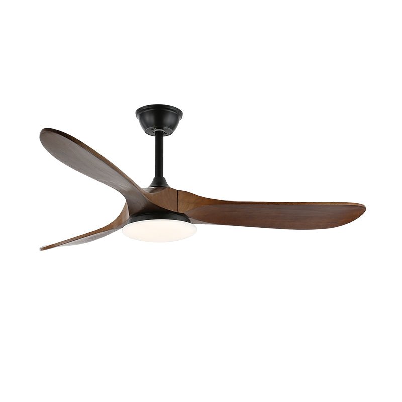 Maverick Sculpted Wood Blade Ceiling Fan Light